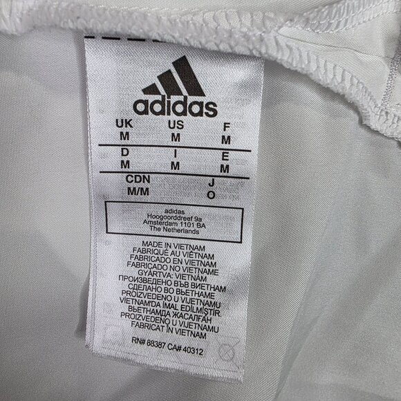 Mens Adidas White Athletic Pullover Shirt 1/4 Zip 100% Polyester Short Sleeve M - Picture 4 of 10